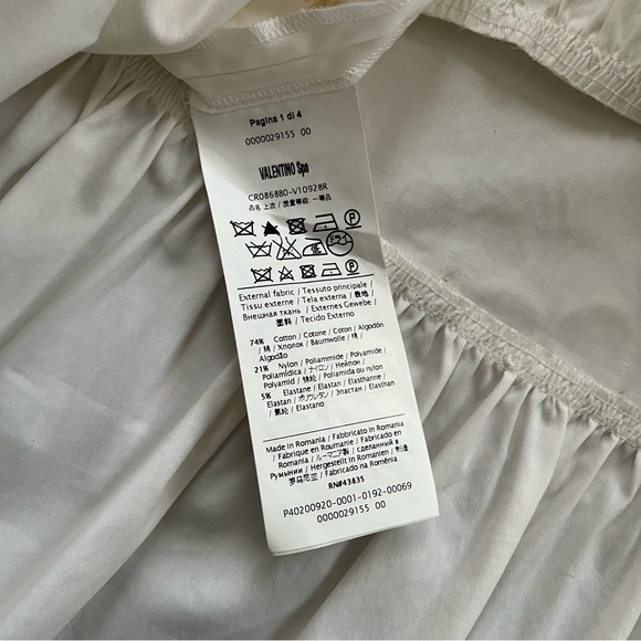 RED Valentino Daisy White Top Size 42 - Picture 3 of 4